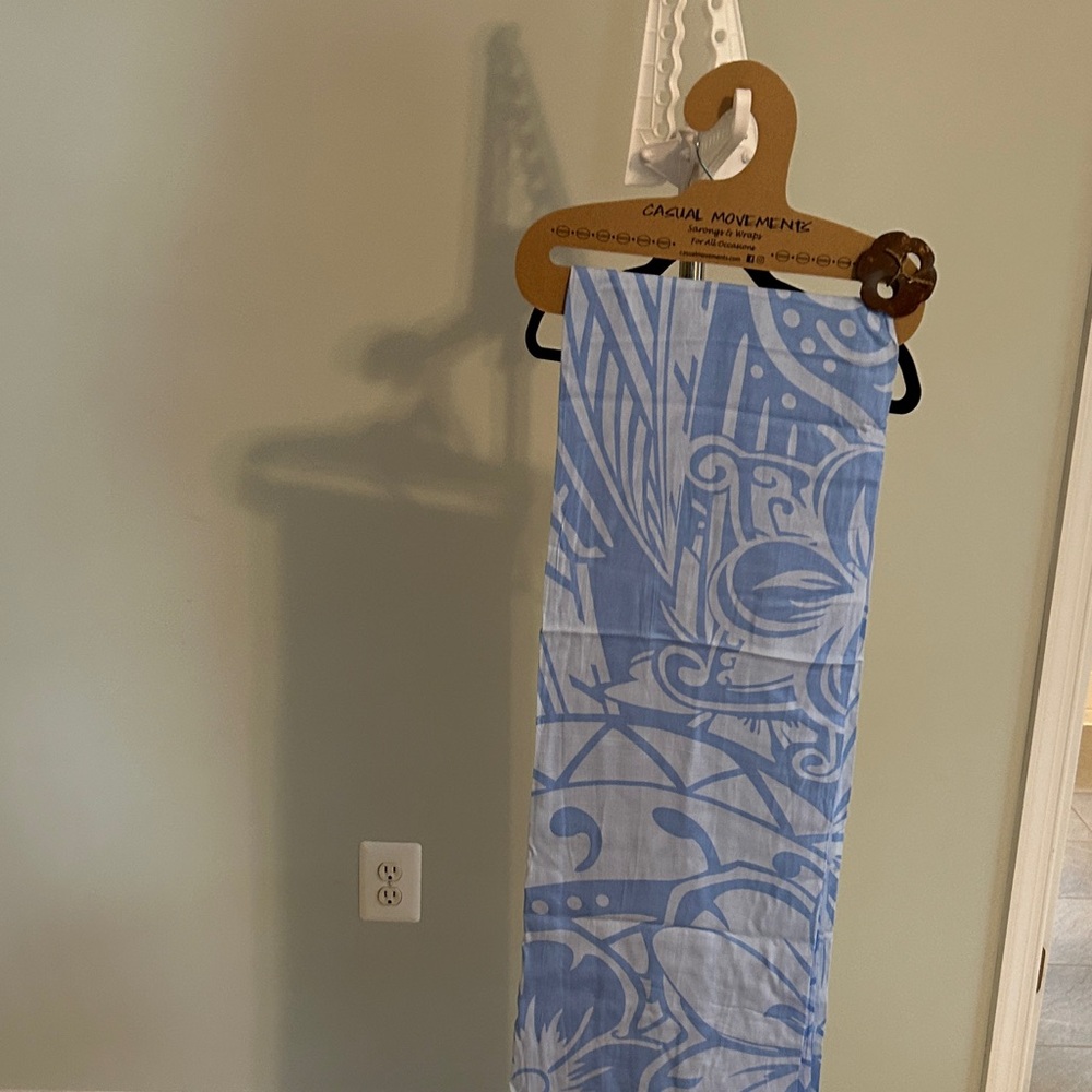 Blue Patterned Scarf